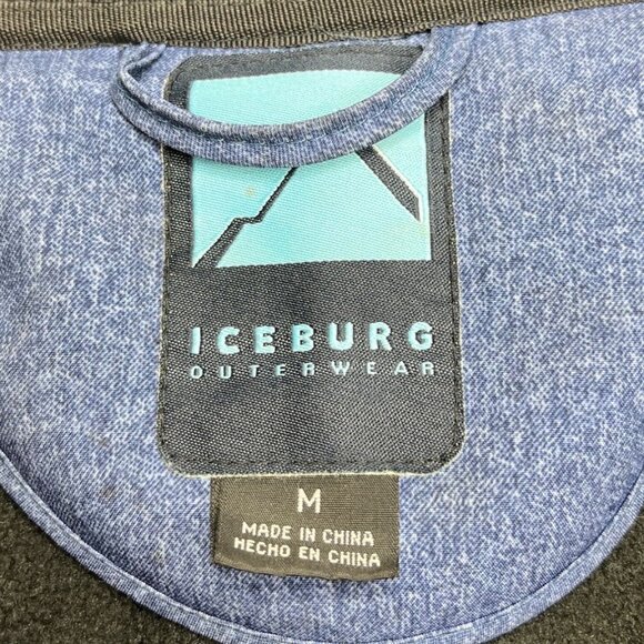 Iceburg Outerwear Jacket M Blue Polyester/Spandex Full-Zip Pockets 15d - Picture 3 of 9